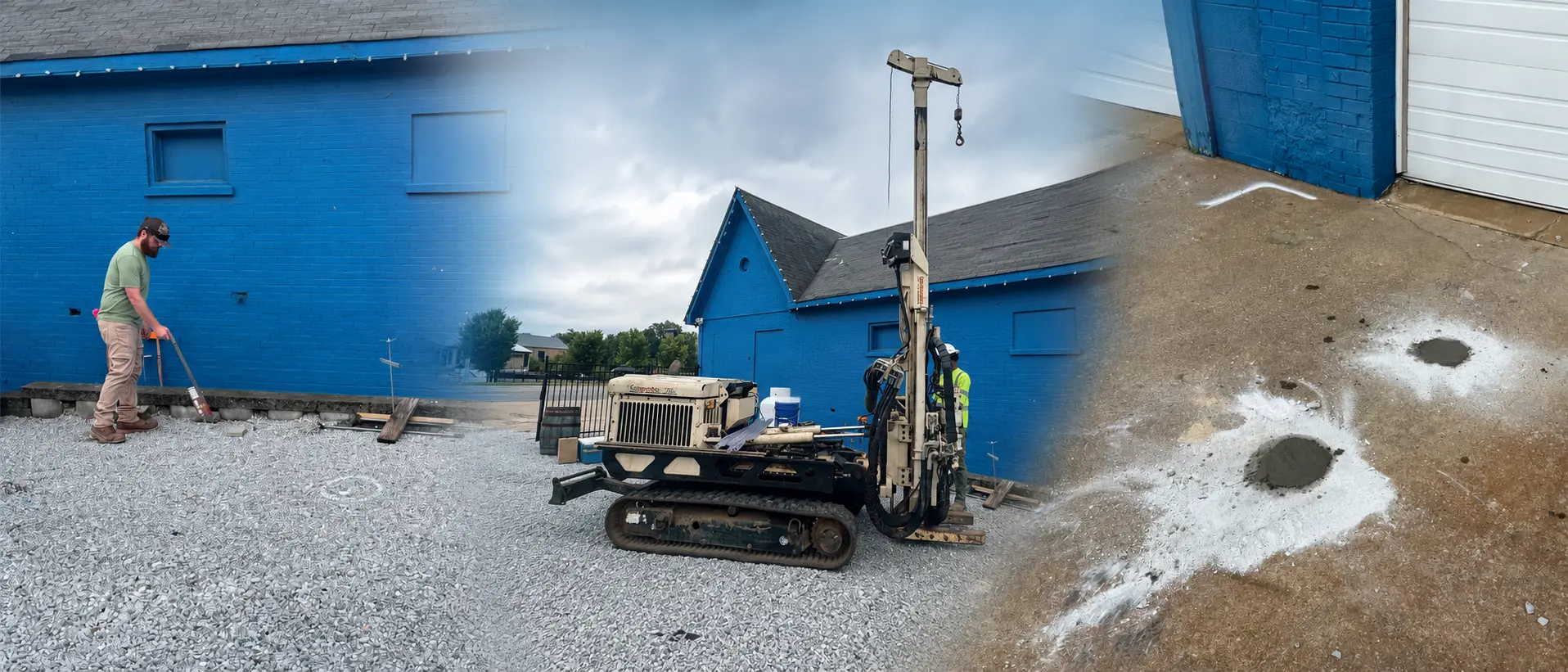Phase II Environmental Site Assessment in Arizona showing drilling, subsurface investigation, and environmental due diligence fieldwork